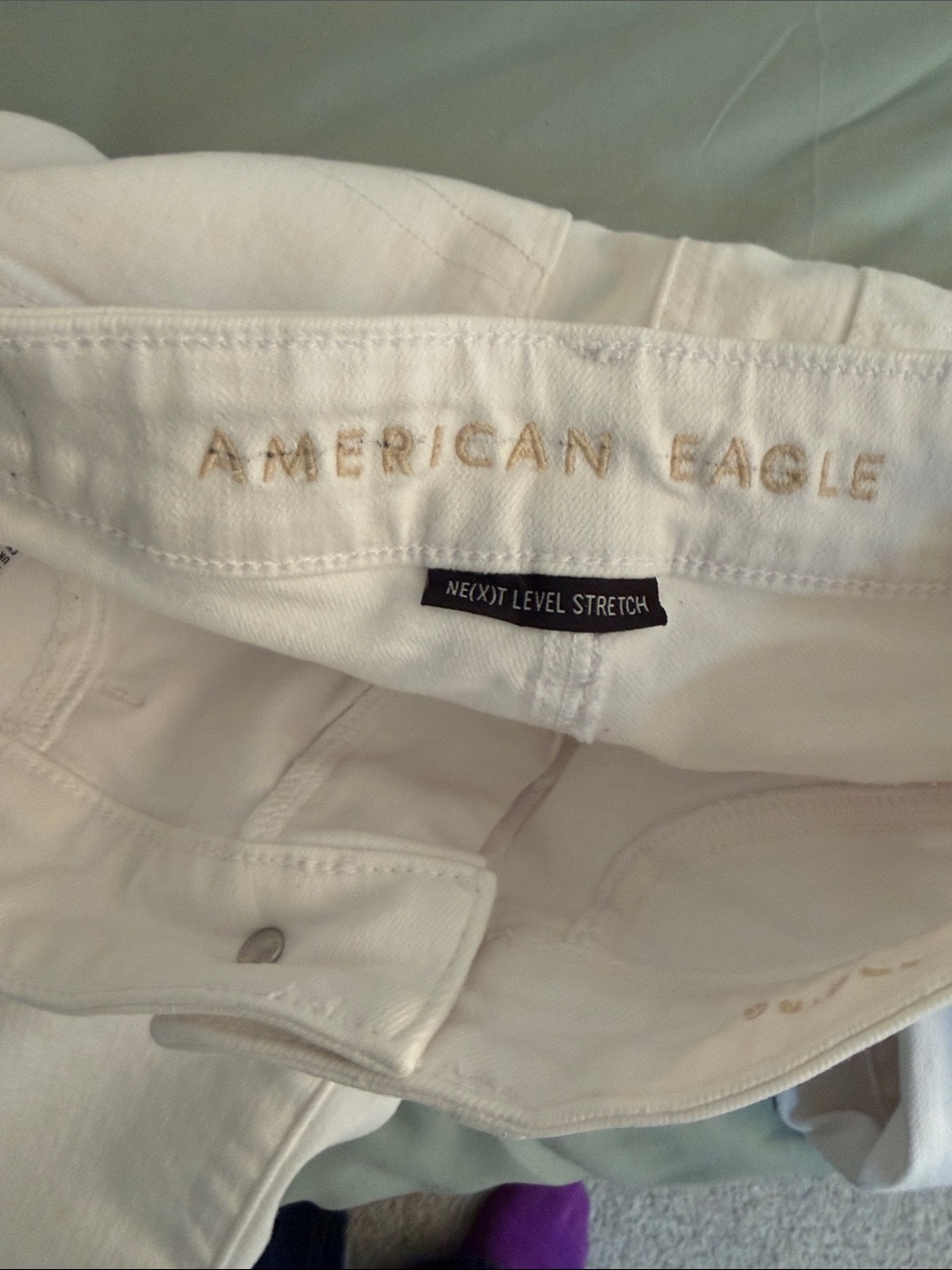 American Eagle Outfitters White Women’s Skinny Jeans W14 size 0 - Picture 4 of 7